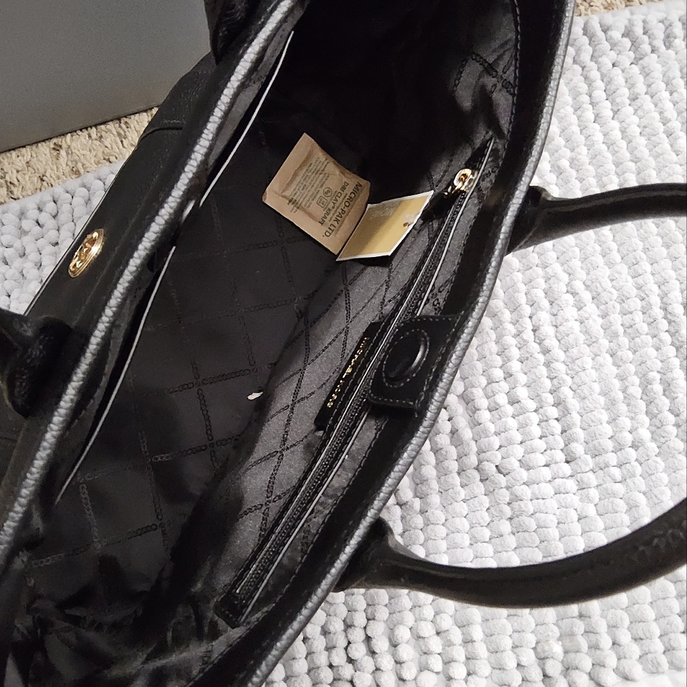 1Black Luisa Michael Kors Leather Satchel - Picture 15 of 16